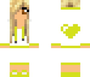 yellow heart girl
