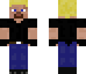 blonde steve - black shirt