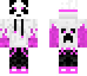 pink fire hoodie panda