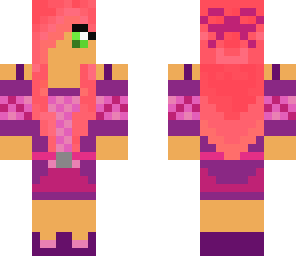 colorful teen girl with pink hair