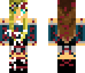 two-tone haired zombie girl