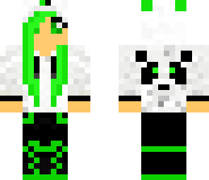 green panda girl