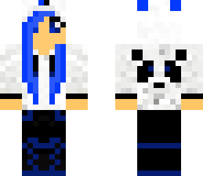 dark blue panda girl 