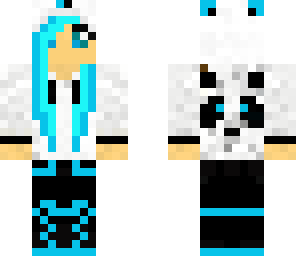 light blue panda girl 