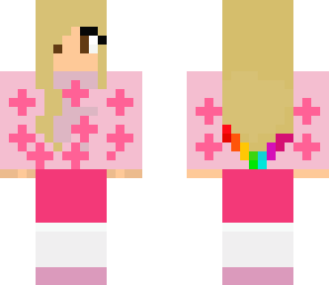 me in a pink sweater