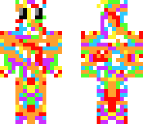rainbow paint ball man