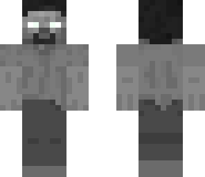 black and white herobrine