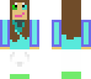 blue and green girl