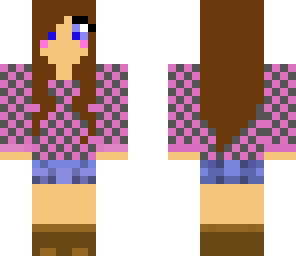 checkered headphone girl