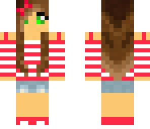 pretty pink strip girl
