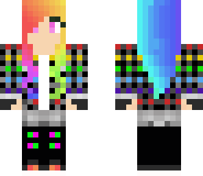 rainbow with headphones