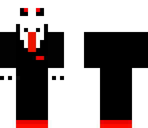 skeleton tux with red headphones