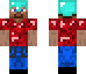 cool steve with diamond helmet