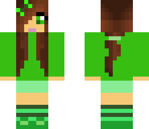 green ponytail girl