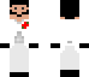 white suit n' moustache