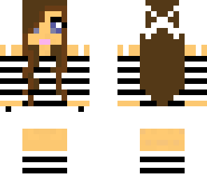 black white stripes girl 2