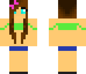 green bikini and daisy dukes