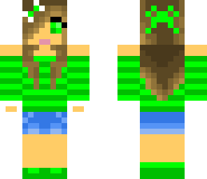 cute green girl