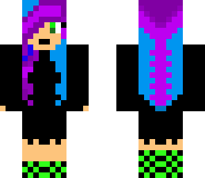 colorful goth girl