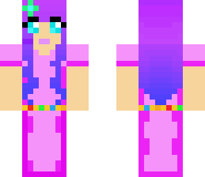 purple to blue hair girl