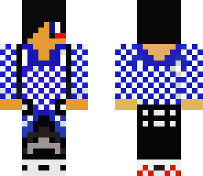 blue striped emo kid