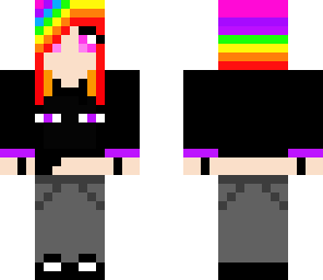 rainbow haired girl