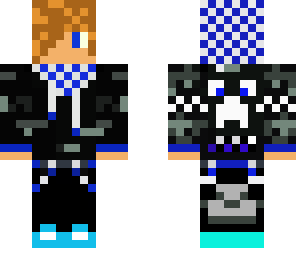 emo jacked blue stripes