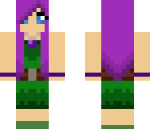 purple and green girl