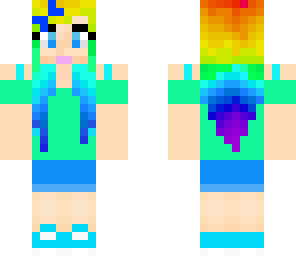 rainbow hair girl