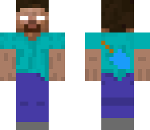 herobrine with a shovel on his back