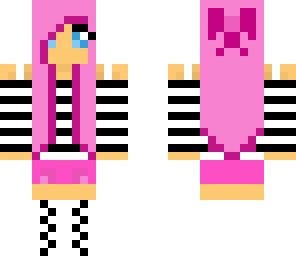 pretty girl with pink hair