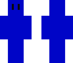 blue man wiht eyes