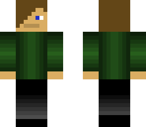 green dude with headphones