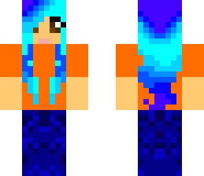 girl with blue hair