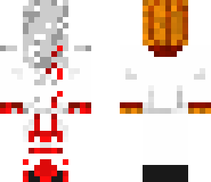 bloody slenderman wearing white suit