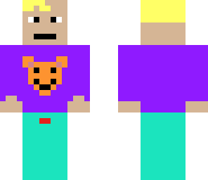 blonde kid with bear face