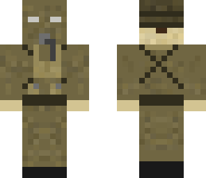 british wwi foot soldier with gasmask