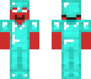 red herobrine with diamond armor