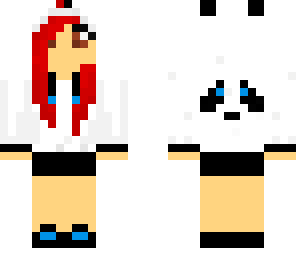 red hair panda girl