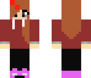 casual girl with bow