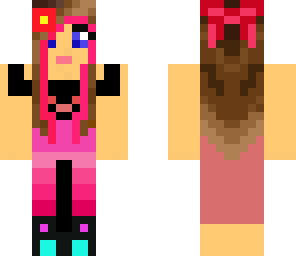 pinknblack skull girl