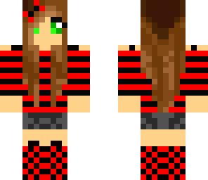emo girl black and red