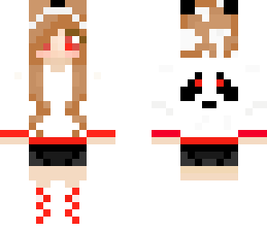panda girl red