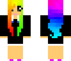 rainbow tie hoodie girl