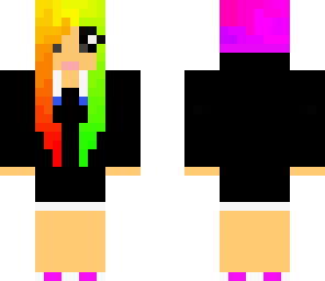 rainbow tie hoodie girl edit