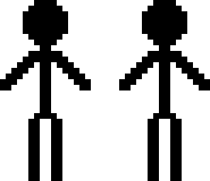 black stick man