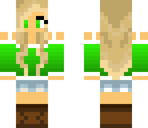 cute green girl