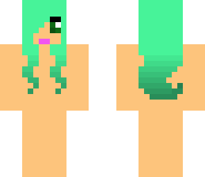 different wave in hair soft green girl base
