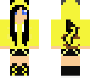 fixed black hair pikachu hoodie