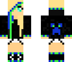 blue and green creeper sweatshirt